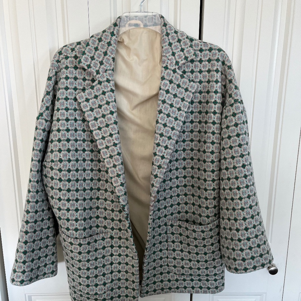 Liz Alig Portuguese Wool Pieper Coat Mint Vintage Large